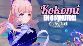 KOKOMI EN 6 MINUTOS 🧜‍♀️🐟  Genshin Impact  Guía de Sangonomiya Kokomi [upl. by Cirdet]