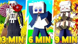 A Cada 3 Minutos FICO MAIS FORTE em JUJUTSU KAISEN no Minecraft Bedrock Edition  ‹ Ine › [upl. by Aneehsram573]