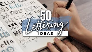 50 Hand Lettering Ideas Easy Ways to Change Up Your Writing Style [upl. by Leiria]