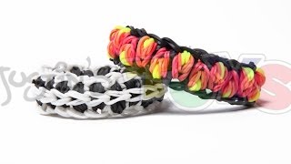 Rainbow Loom Spinal Cord Bracelet  Reversible [upl. by Yablon828]