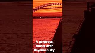 A gorgeous sunset over Bayonnes sky Bayonne Bridge [upl. by Milburt571]