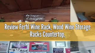 Review Ferfil Wine Rack Wood Wine Storage Racks Countertop 10 Bottle Wooden Stackable Wine Cellar [upl. by Yasmar]