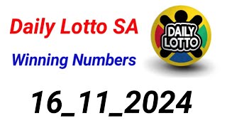 Daily Lotto SA Prediction 16112024 [upl. by Heymann627]