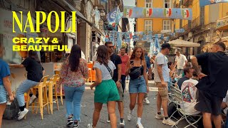 Crazy and Beautiful Napoli Italy Walking Tour  4K [upl. by Aserahs]