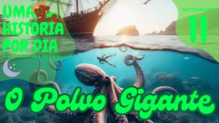 🎧UMA HISTÓRIA POR DIA  ÁUDIO LIVRO INFANTIL PARA DORMIR  11 DE NOVEMBRO  O POLVO GIGANTE 🐙 [upl. by Ursula]