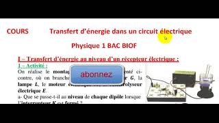 COURS Transfert d’énergie dans un circuit électrique  PHYSQUE 1BAC BIOF [upl. by Grindle]