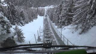 Riding the FracheyAlpe Ciacerio Funicular Champoluc [upl. by Alrac]