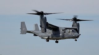 BellBoeing CV22B Osprey USAF United States Air Force departure at RAF Fairford RIAT 2017 AirShow [upl. by Durer14]