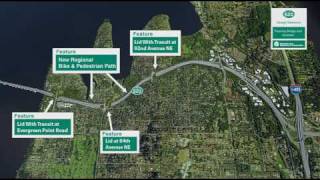 SR 520  Eastside design simulation  SR 520 Program  April 2009 [upl. by Ynahirb]