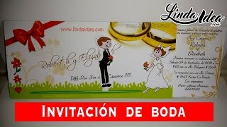 Linda Idea  Crear Invitación de Boda Deslizante en Corel Draw [upl. by Powell]