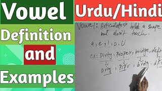 Vowel  definition of Vowel  Vowel definition with examples [upl. by Meirrak]