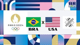 BRASIL X EUA AO VIVO COM IMAGENS  OLIMPÍADAS PARIS 2024  VÔLEI FEMININO SEMIFINAL [upl. by Vig]