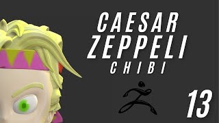 Caesar Zeppeli Chibi P13  Timelapse  Zbrush [upl. by Ardnosac]