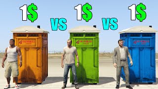 GTA 5  BAÑO PORTATIL de FRANKLIN vs TREVOR vs MICHAEL ¿CUAL SERA el BAÑO GANADOR [upl. by Leamaj]