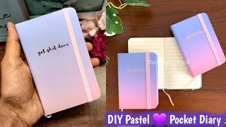 How to make Journal Diary at Home DIY Pastel Pocket Diary craftersworld journal diycraft kawaii [upl. by Kohn109]