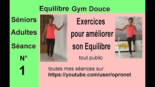 EQUILIBRE SENIORS exercices pour améliorer son équilibre gym douce séniors séance 25mn par Martine [upl. by Dorcus]