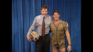 Conan and Steve Irwin Wrestle a Crocodile  Late Night with Conan O’Brien [upl. by Nywde]