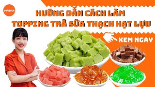 Hướng Dẫn Cách Làm Topping Trà Sữa Thạch Hạt Lựu  Vinbar [upl. by Valentina]