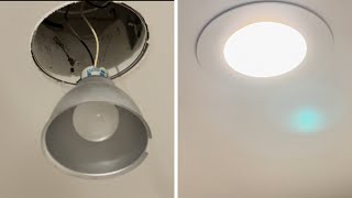 How to replace update recessed lighting with Led light [upl. by Balling]