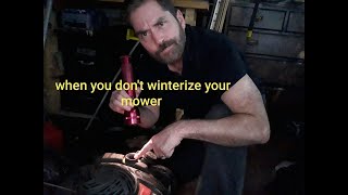 Over winter months gas goes bad in mowers and will not start Full HD 1080p MEDIUM FR30 [upl. by Adnerak315]