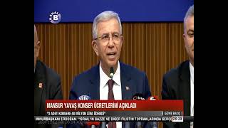 ABB Başkanı Mansur Yavaştan Konser Açıklaması [upl. by Yeaton]