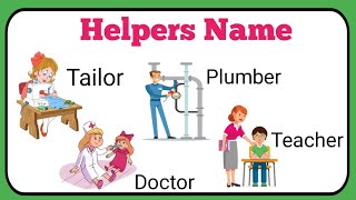 Helpers Names in english and hindi Our Helpers Community Helpers for kids Our Helpers Activity [upl. by Allebram837]