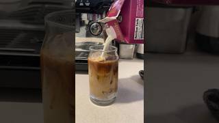 How to make the perfect iced latte at home asmr breville coffee [upl. by Hotze998]