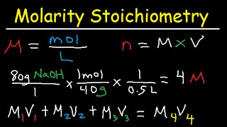 Molarity Dilution Problems Solution Stoichiometry Grams Moles Liters Volume Calculations Chemistry [upl. by Sairtemed]