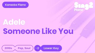 Adele  Someone Like You Lower Key Karaoke Piano [upl. by Uriah]