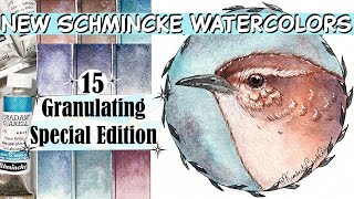 15 NEW SCHMINCKE GRANULATING WATERCOLORS 2020 Special Edition Review  How To Mix Your Own [upl. by Lilia411]