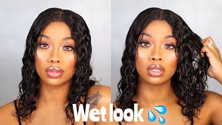 The WETLOOK for Cheap BODYWAVE BOB WIG ft reshine hair [upl. by Alick142]