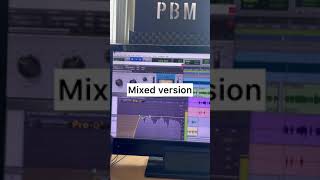 Unmixed Vs A Mixed Song shorts audioengineer mixing protools [upl. by Aisinut]