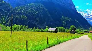 4k From Lauterbrunnen To Stechelberg Best Beautiful Places Switzerland 🇨🇭 [upl. by Jahdal]