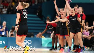 Belgium stomps Spain to make firstever womens basketball semifinal  Paris Olympics  NBC Sports [upl. by Savadove]