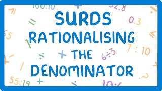 GCSE Maths  How to Rationalise the Denominator of a Surd Part 33 42 [upl. by Aurea]