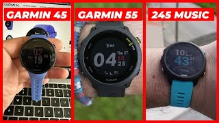 Garmin Forerunner 45 vs 55 vs 245 Music Qual o Melhor Para Corrida [upl. by Clarinda21]