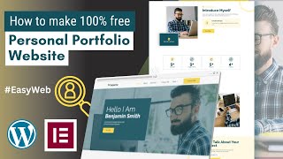 Make 100 free Personal portfolio website using WordPress [upl. by Aicnelav]