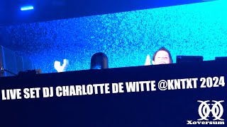 live set dj Charlotte de Witte KNTXT 2024 KNTXT techno charlottedewitte [upl. by Swisher]