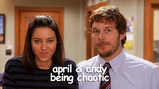 april and andy being a chaotic couple  Parks and Recreation  Comedy Bites [upl. by Adnahs]