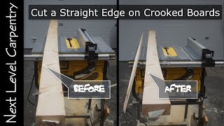 How to Cut a Straight Edge on Crooked Boards [upl. by Troy]