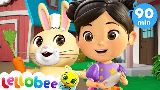 Easter Bunny Hop Easter Song  More Nursery Rhymes amp Kids Songs  Lellobee by CoComelon [upl. by Kcim]