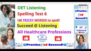 OET Spelling Test 6 Forty TRICKY Spellings [upl. by Fionnula]