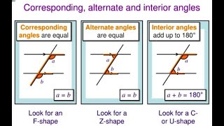 Corresponding Alternate and CoInterior Angles [upl. by Lekar]