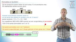 Combinatoriek  permutaties en faculteiten  WiskundeAcademie [upl. by Airot]