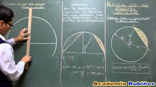 AREA DEL SEGMENTO CIRCULAR EJERCICIO RESUELTO [upl. by Cita]