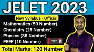 JELET 2024 New Syllabus Jelet 2024 Exam Date  Application process Subjects wise Question Pattern [upl. by Lonny]