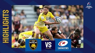 Highlights  Stade Rochelais v Saracens Quarterfinal│Heineken Champions Cup 202223 [upl. by Dasteel]