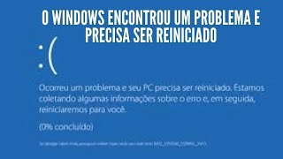 o windows encontrou um problema e precisa ser reiniciado dispositivo com problema de inicialização [upl. by Mines]