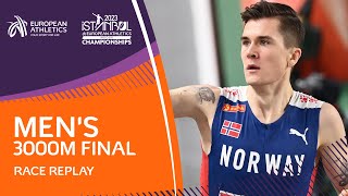 Ingebrigtsen wins gold with a National Record  Mens 3000m Final  Full Race Replay  Istanbul 2023 [upl. by Oflodor]