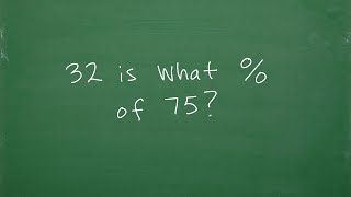 32 is what PERCENT of 75 Let’s solve the percent problem stepbystep… [upl. by Tobey]